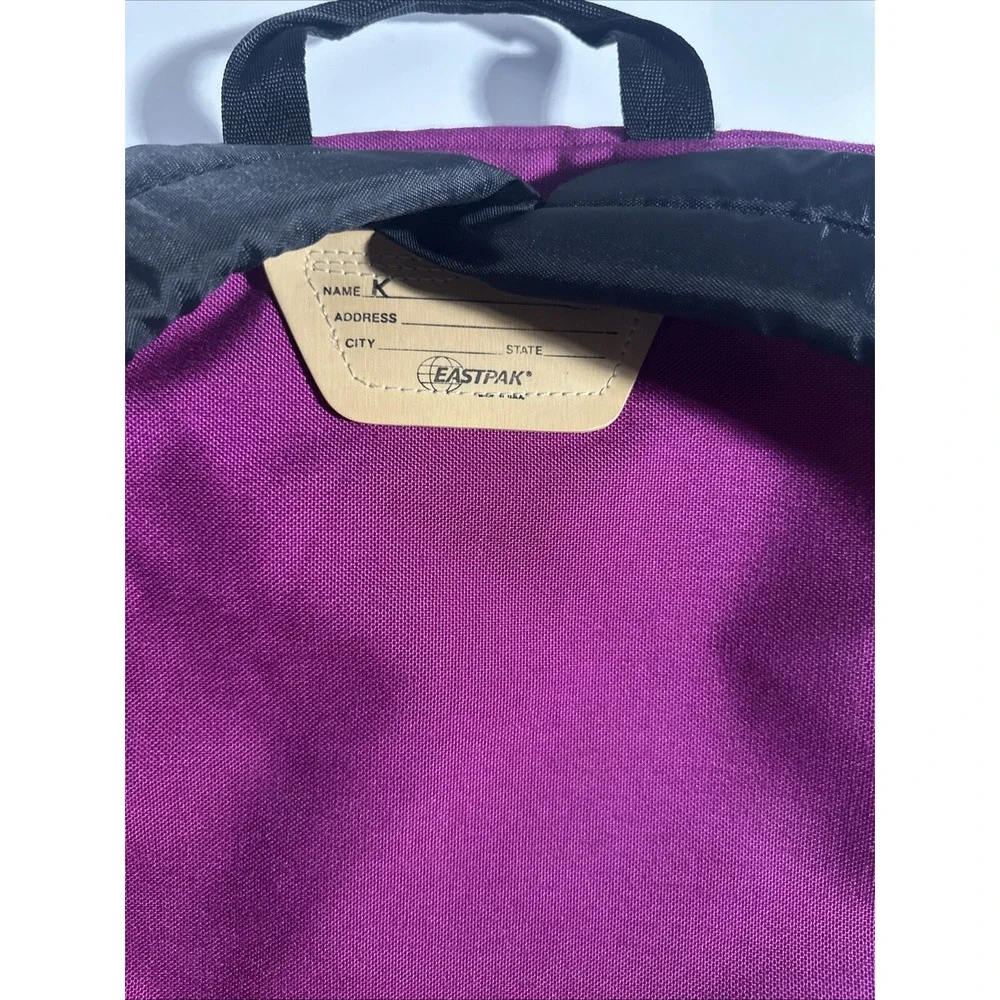 Vintage Eastpak Delegate Messenger Bag Suede/Leather Bottom USA Pink/purple